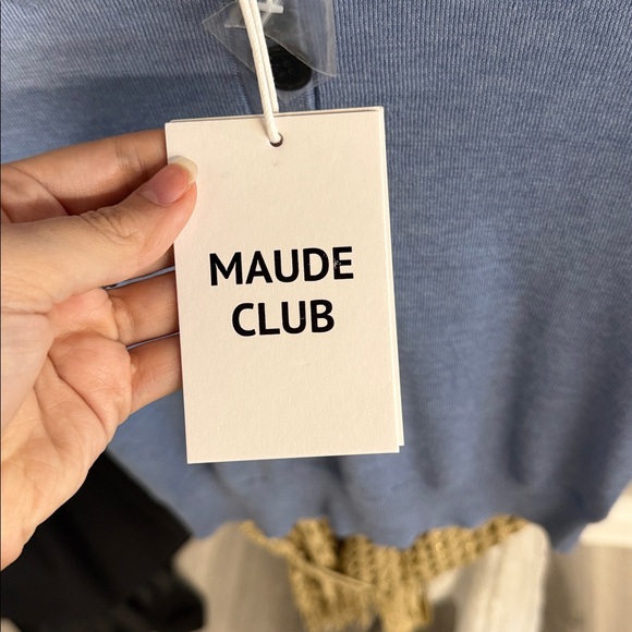 Maude Club Darcy Polo Top in Light Blue - Picture 8 of 8